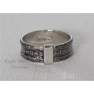 Vintage Avon 1980 Beautiful Illusion Silver Tone Layered Band Ring Size 5-5 1/2